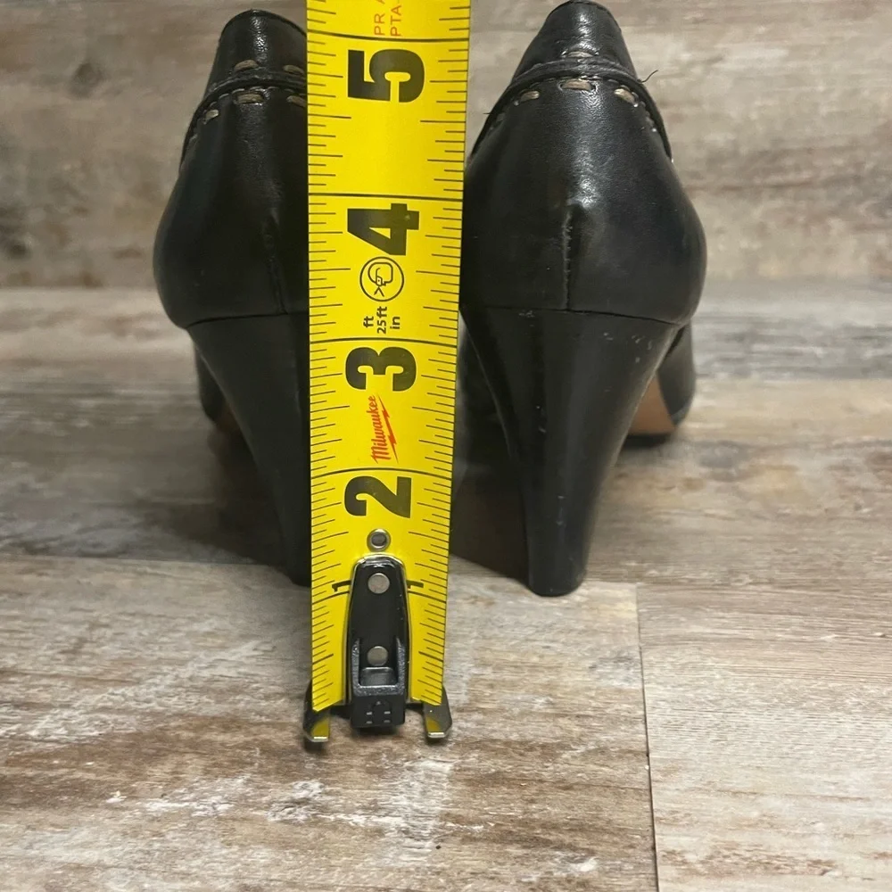 Anne Klein Black Open Toe Heels Women's Size 7.5
